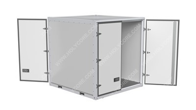 Coimeádáin Stórála Iniompartha déanta as Painéal PP Honeycomb Treisithe Snáithín Gloine le haghaidh Ordú Bulc